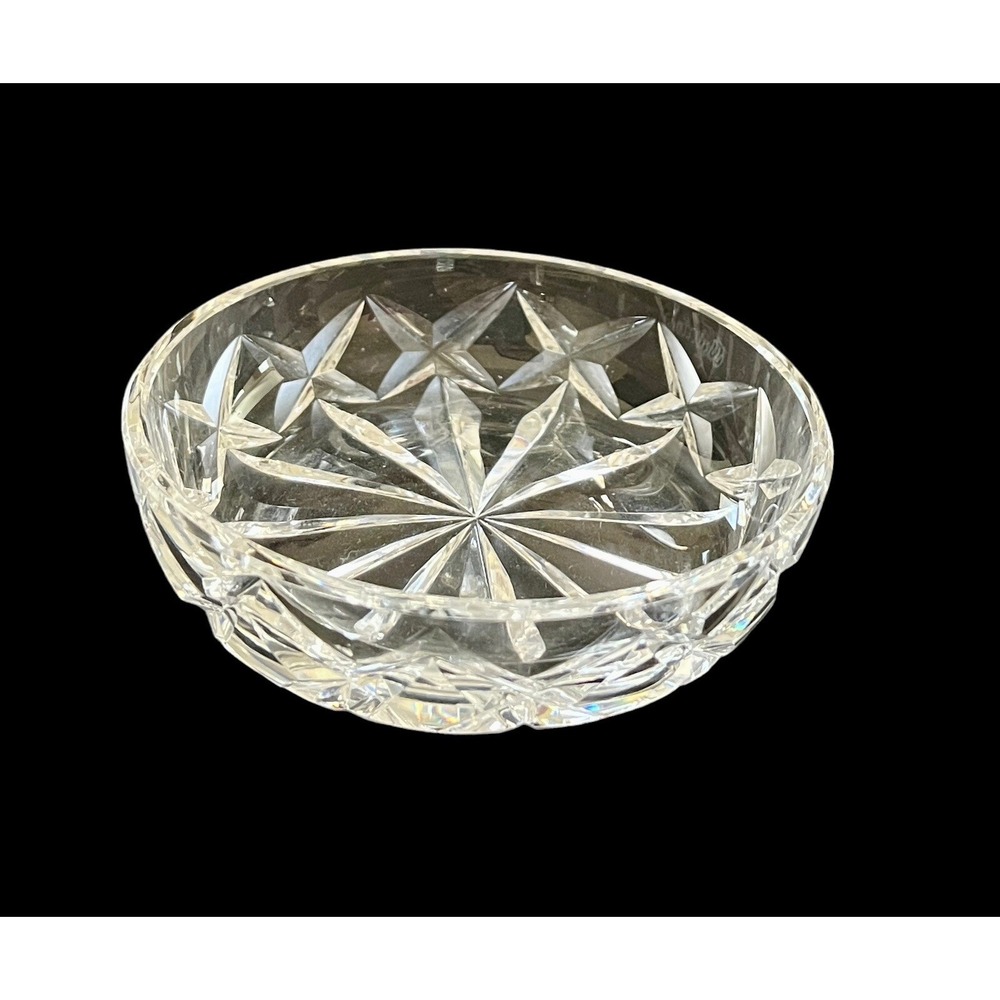 Vintage Waterford Kerry Cut Lead Crystal 3.5" Ashtray‎ / Trinket Dish Signed